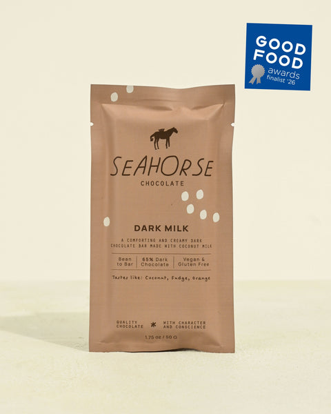 Dark Milk 65% Vegan Chocolate Bar | Seahorse Chocolate