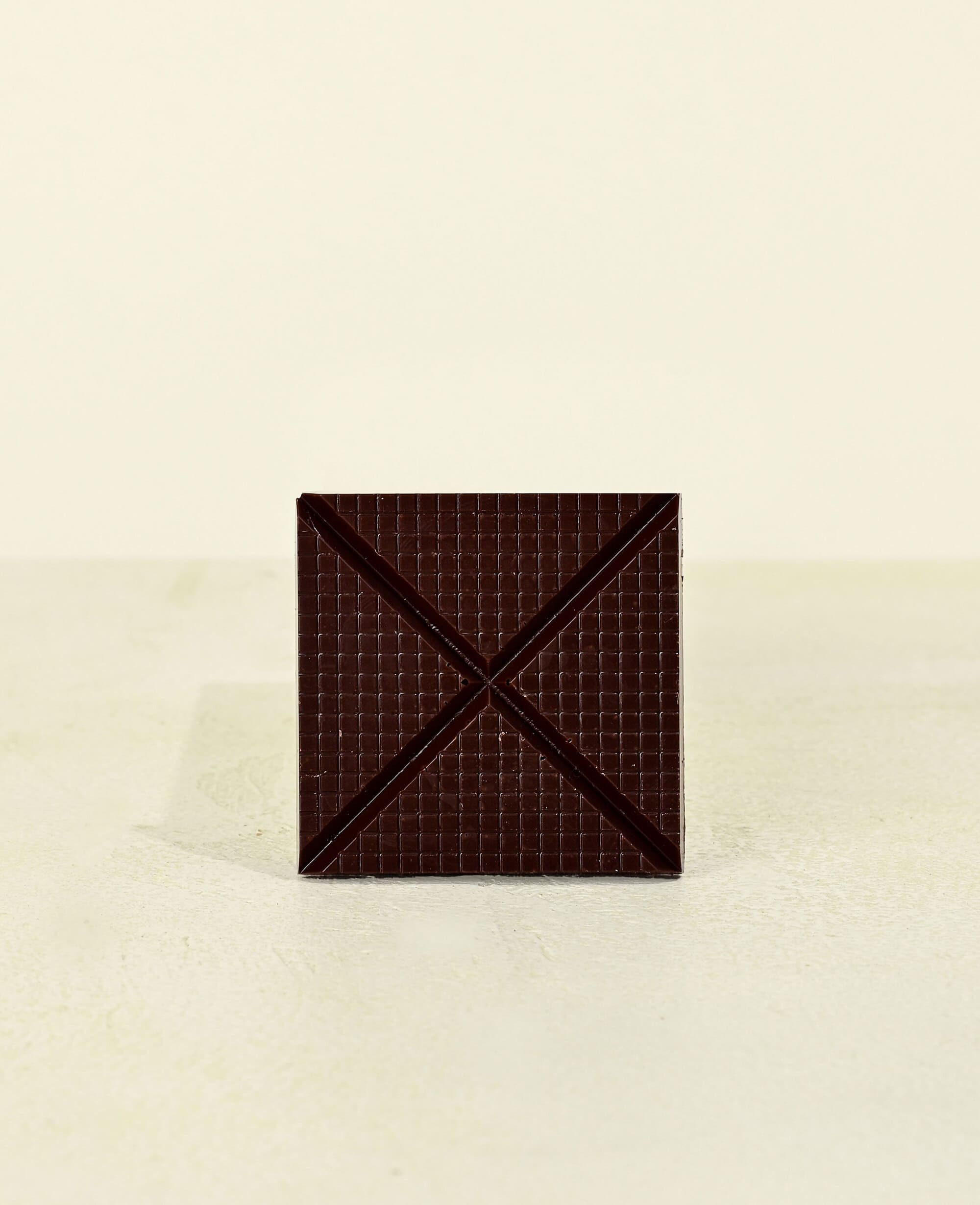 small Seahorse Chocolate bar on a beige background